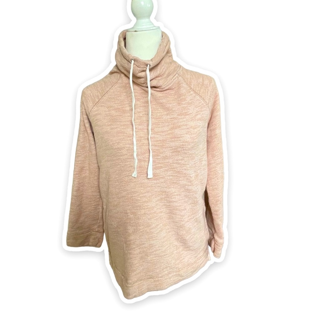 J. Crew French Terry Funnel Neck Pullover Size XXS/XS in Pink
